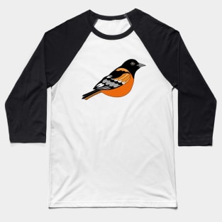 Orange and Black Baltimore Oriole Bird Baseball T-Shirt